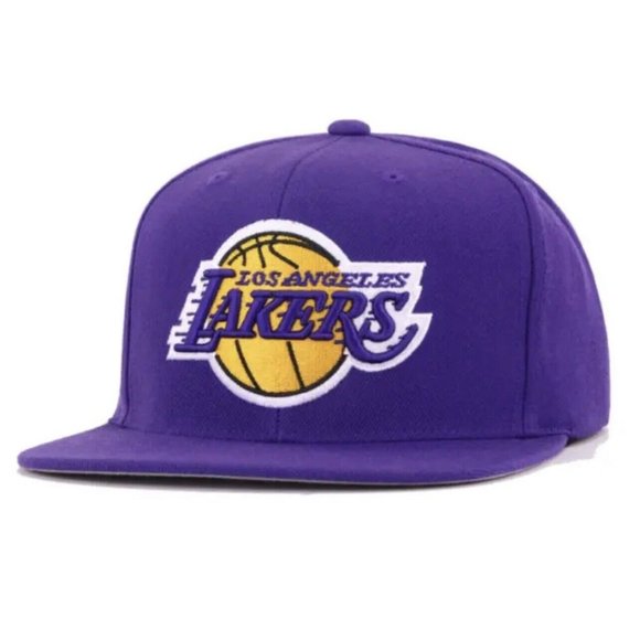 Los Angeles Lakers Deep Purple Mitchell and Ness Snapback NEW - Picture 1 of 4